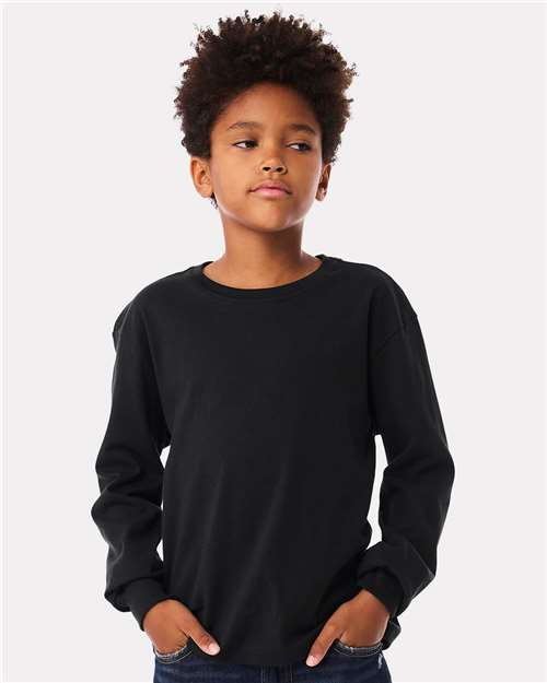 Load image into Gallery viewer, Youth 6oz. Heavyweight Long Sleeve Tee — product photo 10