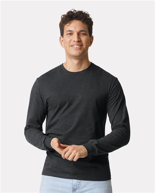 Load image into Gallery viewer, Unisex Softstyle® CVC Long Sleeve T-Shirt — blank t-shirt for DTF printing