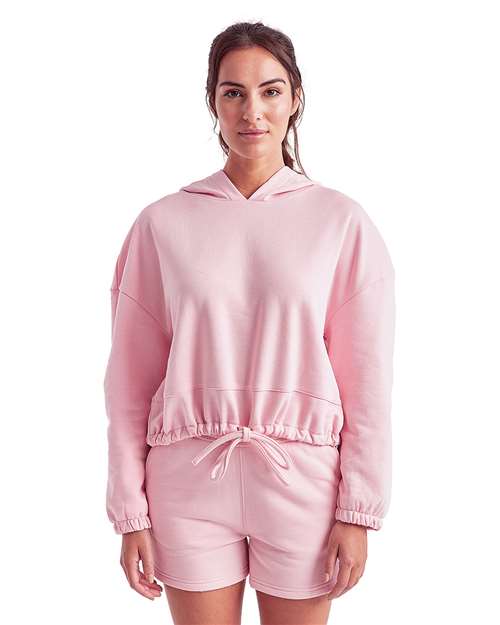 Load image into Gallery viewer, TriDri TD085 Women's Cropped Maria Hooded Sweatshirt - Light Pink