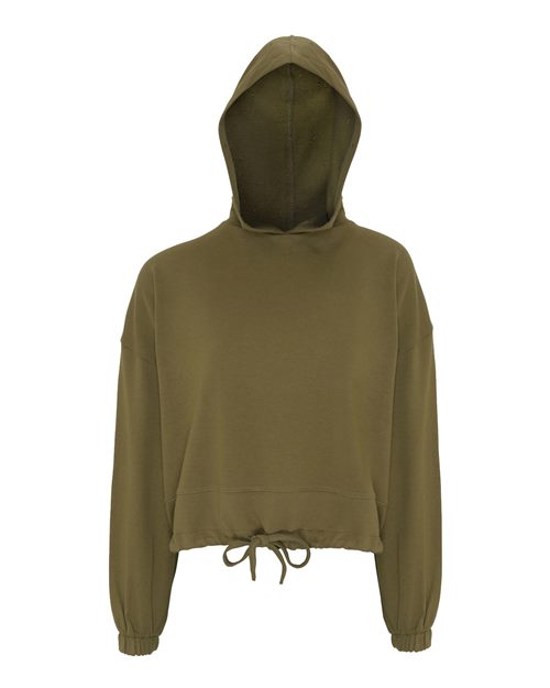 Load image into Gallery viewer, TriDri TD085 Women's Cropped Maria Hooded Sweatshirt - Olive