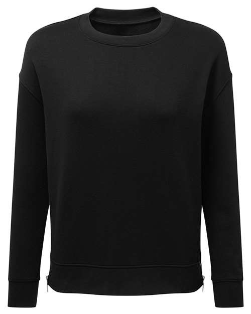 Load image into Gallery viewer, TriDri TD600 Women's Billie Side-Zip Crewneck Sweatshirt - Black