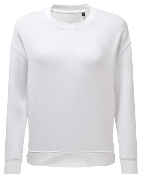 Load image into Gallery viewer, TriDri TD600 Women's Billie Side-Zip Crewneck Sweatshirt - White
