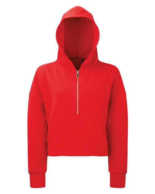 Load image into Gallery viewer, TriDri TD077 Women's Alice Half-Zip Hooded Sweatshirt - Fire Red