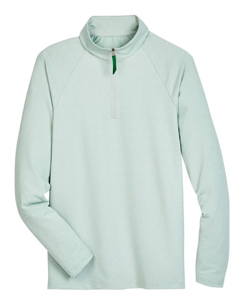 Load image into Gallery viewer, Devon & Jones DG480 Men's CrownLux Performance® Clubhouse Micro-Stripe Quarter-Zip Pullover - Kelly Green