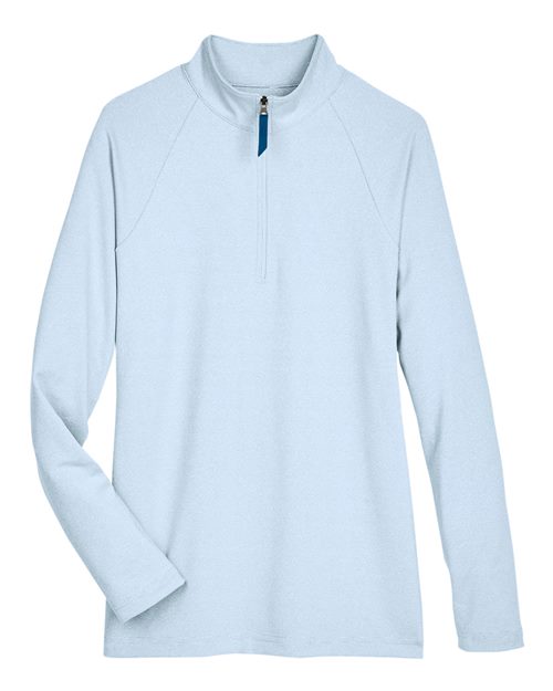 Load image into Gallery viewer, Devon & Jones DG480W Women's CrownLux Performance® Clubhouse Micro-Stripe Quarter-Zip Pullover - Ocean Blue