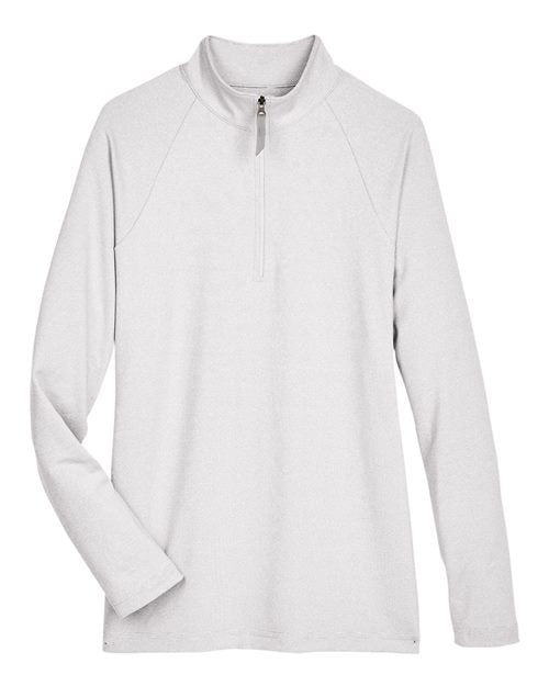 Load image into Gallery viewer, Devon & Jones DG480W Women's CrownLux Performance® Clubhouse Micro-Stripe Quarter-Zip Pullover - Silver