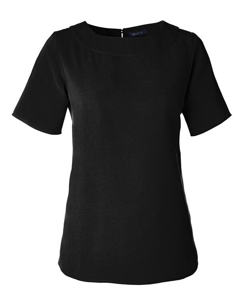 Load image into Gallery viewer, Devon & Jones DP613W Women's Perfect Fit™ Boat Neck Blouse - Black