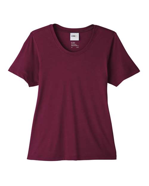 Load image into Gallery viewer, CORE365 CE111W Women's Fusion ChromaSoft™ Performance T-Shirt - Burgundy