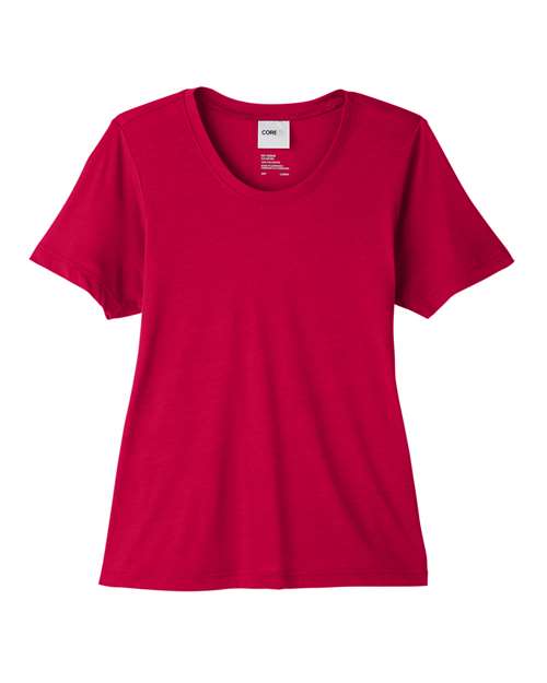 Load image into Gallery viewer, CORE365 CE111W Women's Fusion ChromaSoft™ Performance T-Shirt - Classic Red