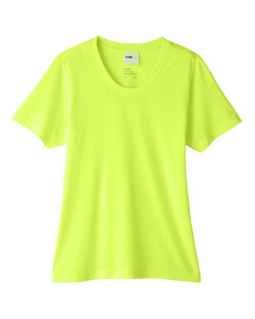 Load image into Gallery viewer, CORE365 CE111W Women's Fusion ChromaSoft™ Performance T-Shirt - Safety Yellow