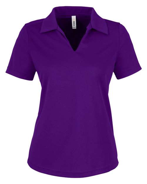 Load image into Gallery viewer, CORE365 CE104W Women's Market Snag Protect Mesh Polo - Campus Purple