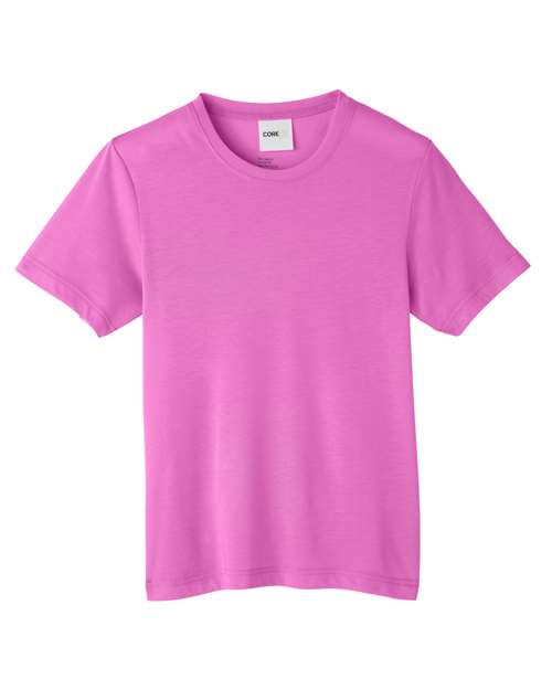 Load image into Gallery viewer, CORE365 CE111Y Youth Fusion ChromaSoft™ Performance T-Shirt - Charity Pink