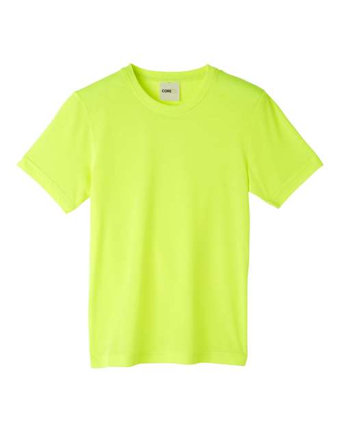 Load image into Gallery viewer, CORE365 CE111Y Youth Fusion ChromaSoft™ Performance T-Shirt - Safety Yellow