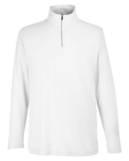 Load image into Gallery viewer, CORE365 CE405 Men's Fusion ChromaSoft™ Pique Quarter-Zip Pullover - White