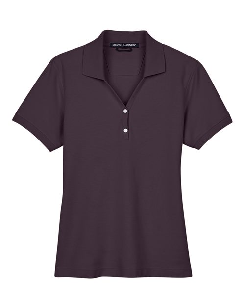 Load image into Gallery viewer, Devon & Jones D100W Women's Pima Piqué Polo - Espresso