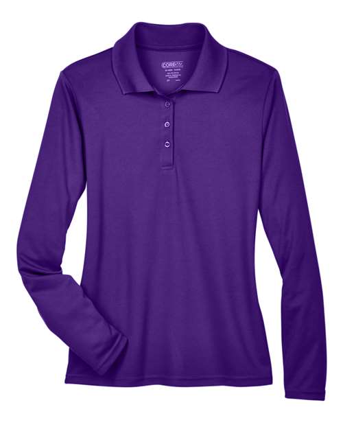 Load image into Gallery viewer, CORE365 78192 Women's Pinnacle Performance Long Sleeve Piqué Polo - Campus Purple