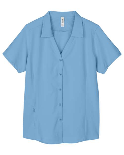 Load image into Gallery viewer, CORE365 CE510W Women's Ultra UVP® Marina Shirt - Columbia Blue