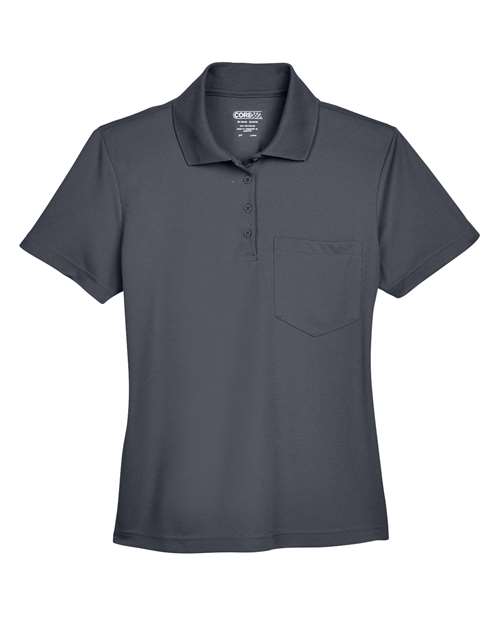 Load image into Gallery viewer, CORE365 78181P Women's Origin Performance Piqué Polo with Pocket - Carbon