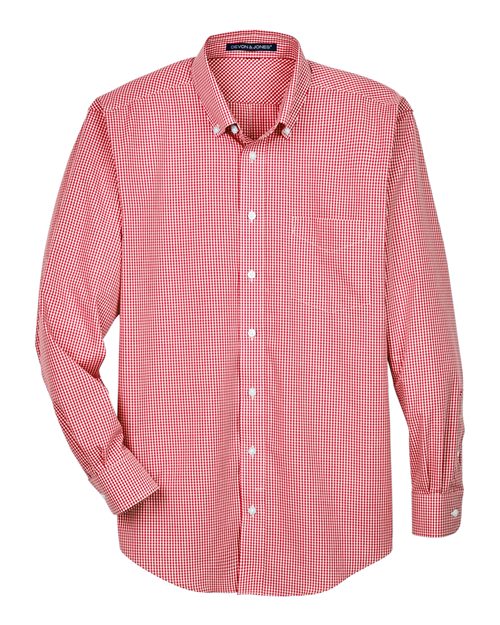 Load image into Gallery viewer, Devon & Jones D640 Men's Crown Collection® Gingham Check Woven Dress Shirt - Red