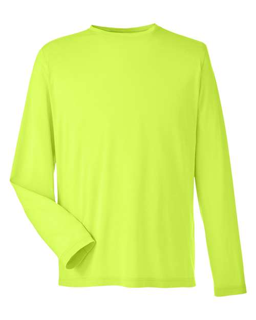 Load image into Gallery viewer, CORE365 CE111L Unisex Fusion ChromaSoft™ Performance Long Sleeve T-Shirt - Safety Yellow