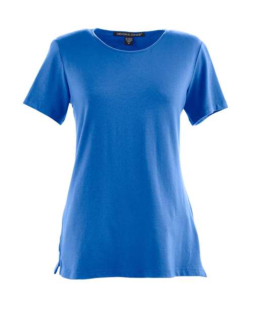 Load image into Gallery viewer, Devon & Jones DP182W Women's Perfect Fit™ Shell T-Shirt - French Blue