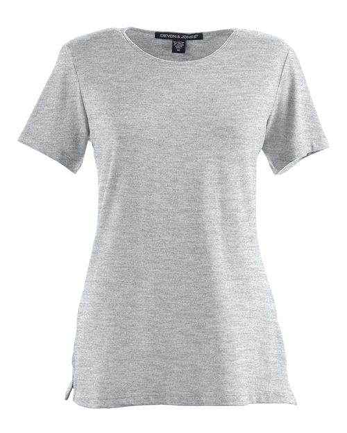 Load image into Gallery viewer, Devon & Jones DP182W Women's Perfect Fit™ Shell T-Shirt - Grey Heather