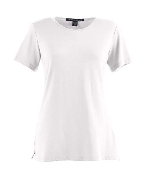 Load image into Gallery viewer, Devon & Jones DP182W Women's Perfect Fit™ Shell T-Shirt - White
