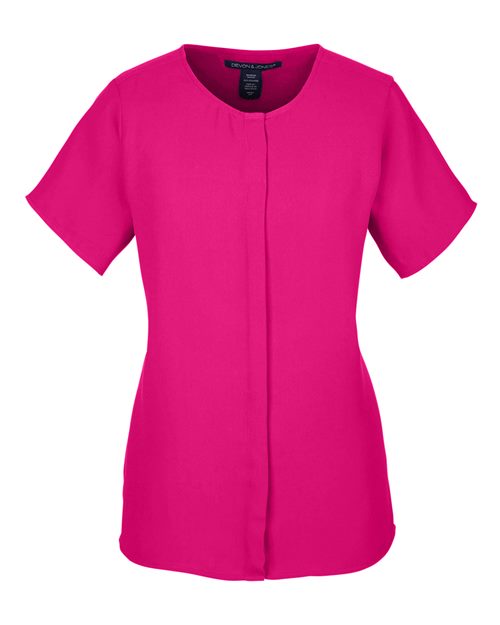 Load image into Gallery viewer, Devon & Jones DP612W Women's Perfect Fit™ Crepe Blouse - Crown Raspberry