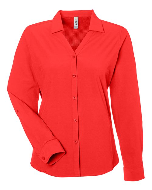 Load image into Gallery viewer, CORE365 CE510LW Women's Ultra UVP® Marina Shirt - Marina Red