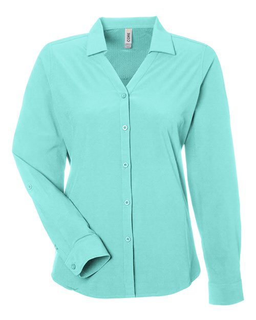 Load image into Gallery viewer, CORE365 CE510LW Women's Ultra UVP® Marina Shirt - Sea Glass