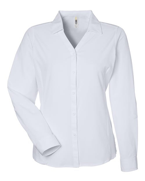 Load image into Gallery viewer, CORE365 CE510LW Women's Ultra UVP® Marina Shirt - White