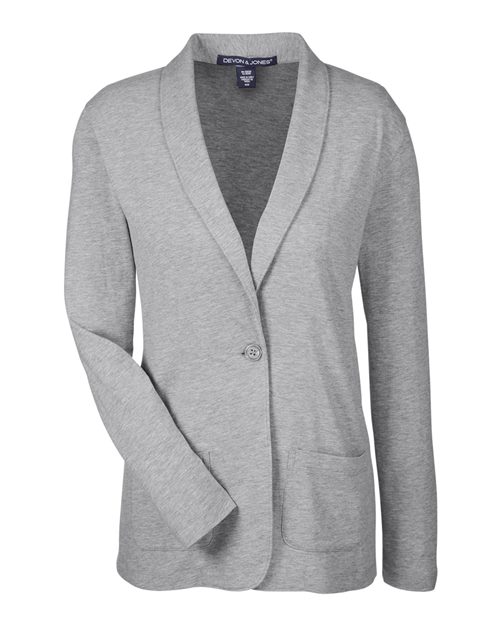 Load image into Gallery viewer, Devon & Jones DP462W Women's Perfect Fit™ Shawl Collar Cardigan - Grey Heather