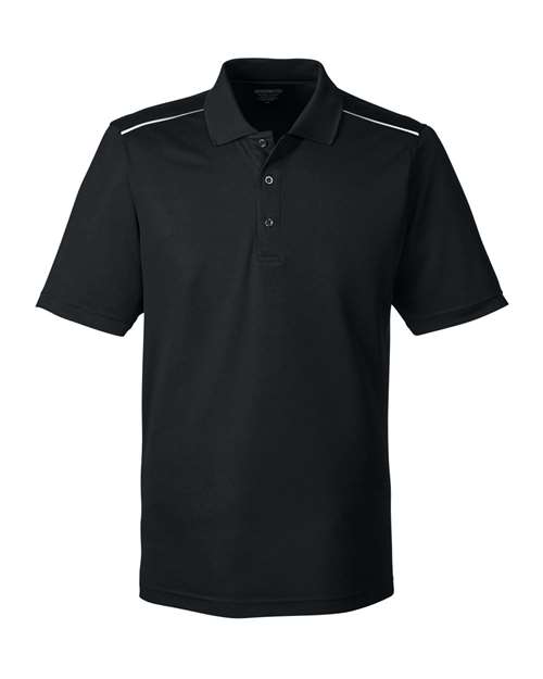 Load image into Gallery viewer, CORE365 88181R Men's Radiant Performance Piqué Polo with Reflective Piping - Black