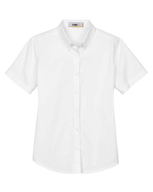 Load image into Gallery viewer, CORE365 78194 Women's Optimum Short Sleeve Twill Shirt - White
