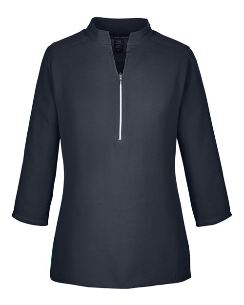 Load image into Gallery viewer, Devon & Jones DP611W Women's Perfect Fit™ Three-Quarter Sleeve Crepe Tunic - Black