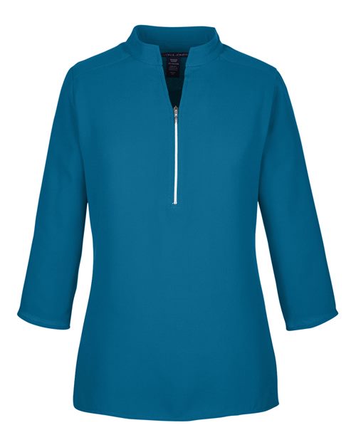 Load image into Gallery viewer, Devon & Jones DP611W Women's Perfect Fit™ Three-Quarter Sleeve Crepe Tunic - Dark Teal