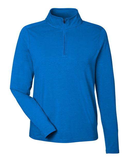 Load image into Gallery viewer, Devon & Jones DG425W Women's Raleigh Stretch Quarter-Zip Pullover - French Blue