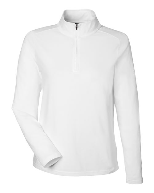 Load image into Gallery viewer, Devon & Jones DG425W Women's Raleigh Stretch Quarter-Zip Pullover - White
