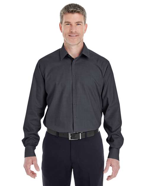 Load image into Gallery viewer, Devon & Jones DG532 Men's Crown Collection® Royal Dobby Dress Shirt - Black