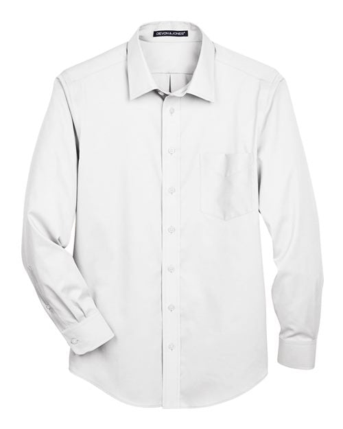 Load image into Gallery viewer, Devon & Jones DG530T Men's Tall Crown Collection® Solid Stretch Twill Woven Dress Shirt - White