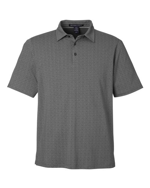 Load image into Gallery viewer, Devon & Jones DG101 Men's Crownlux Performance® Geo Polo - Graphite/ Silver