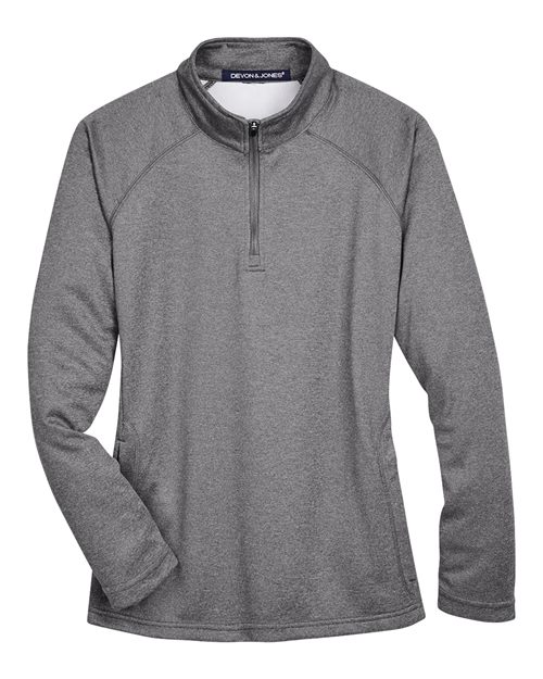 Load image into Gallery viewer, Devon & Jones DG440W Women's Stretch Tech-Shell® Compass Quarter-Zip Pullover - Dark Grey Heather