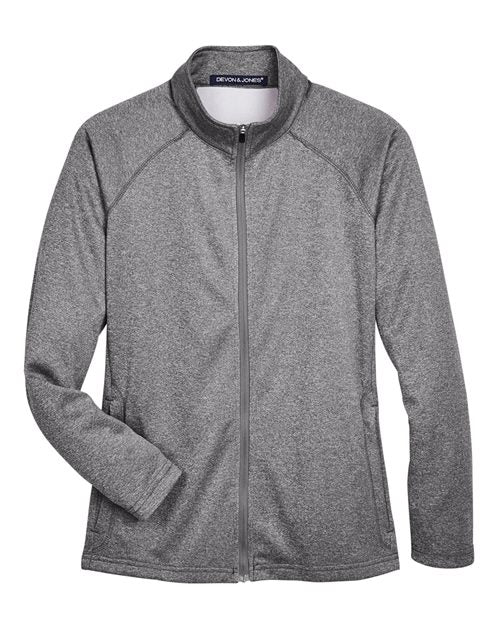 Load image into Gallery viewer, Devon & Jones DG420W Women's Stretch Tech-Shell® Compass Full-Zip Jacket - Dark Grey Heather