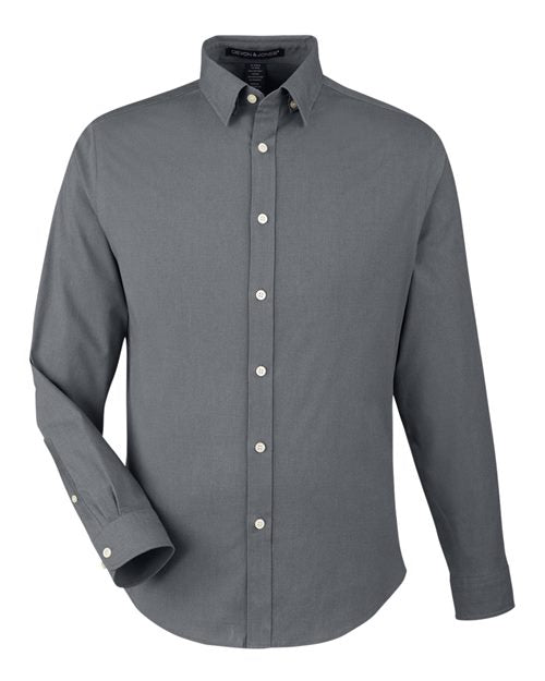 Load image into Gallery viewer, Devon & Jones DG505 Men's CrownLux Performance® Spencer Poplin Dress Shirt - Graphite Melange