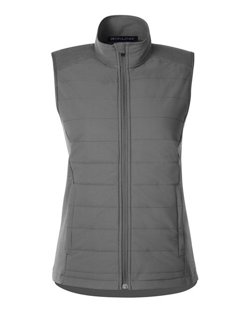 Load image into Gallery viewer, Devon & Jones DG706W Women's New Classics® Charleston Hybrid Vest - Graphite Melange/ Graphite