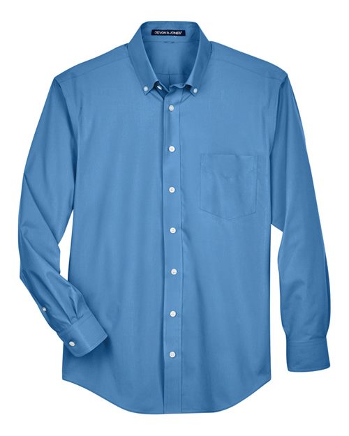 Load image into Gallery viewer, Devon & Jones D620T Men's Tall Crown Collection® Broadcloth Woven Dress Shirt - French Blue