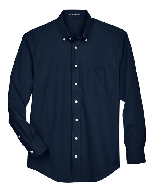 Load image into Gallery viewer, Devon & Jones D620T Men's Tall Crown Collection® Broadcloth Woven Dress Shirt - Navy