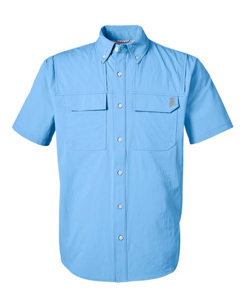 Load image into Gallery viewer, HUK H150183 Men's Creekbed Short Sleeve Shirt - Marolina Blue