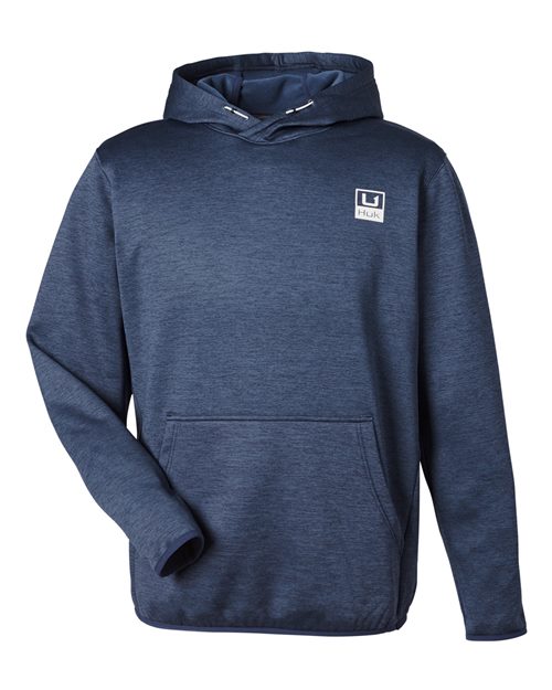 Load image into Gallery viewer, HUK H130093 Men's Coldfront+ Performance Hooded Sweatshirt - Naval Academy Heather