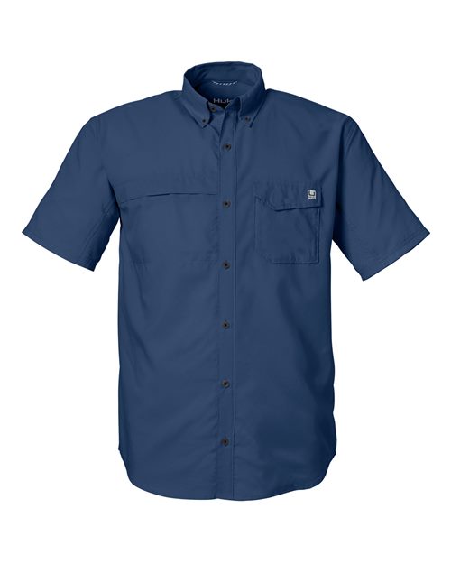 Load image into Gallery viewer, HUK H150171 Men's Tide Point Short Sleeve Shirt - Naval Academy